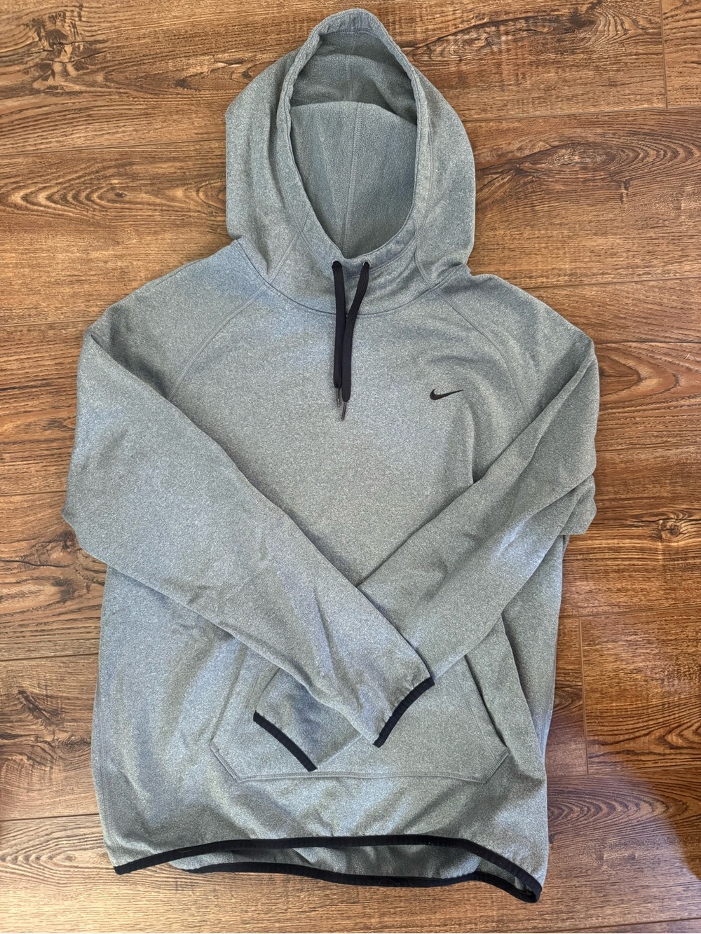 Nike Light Gray Hoodie with Black Trim